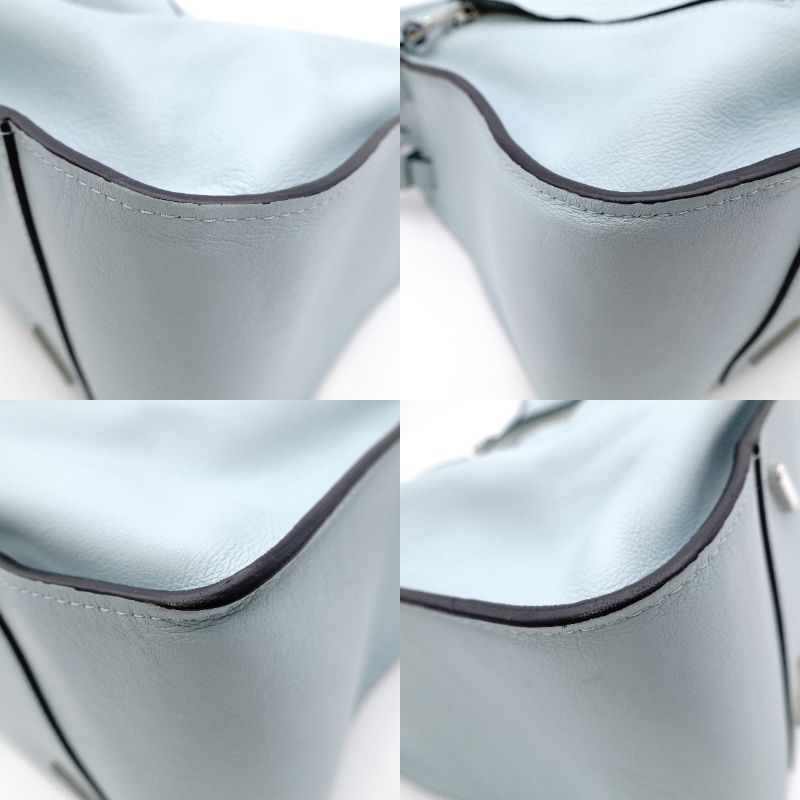 LOEWE Hammock Handbag Leather Light Blue 2-Way