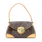 LOUIS VUITTON Beverly MM Monogram Canvas Shoulder Bag, Leather and PVC, Brown