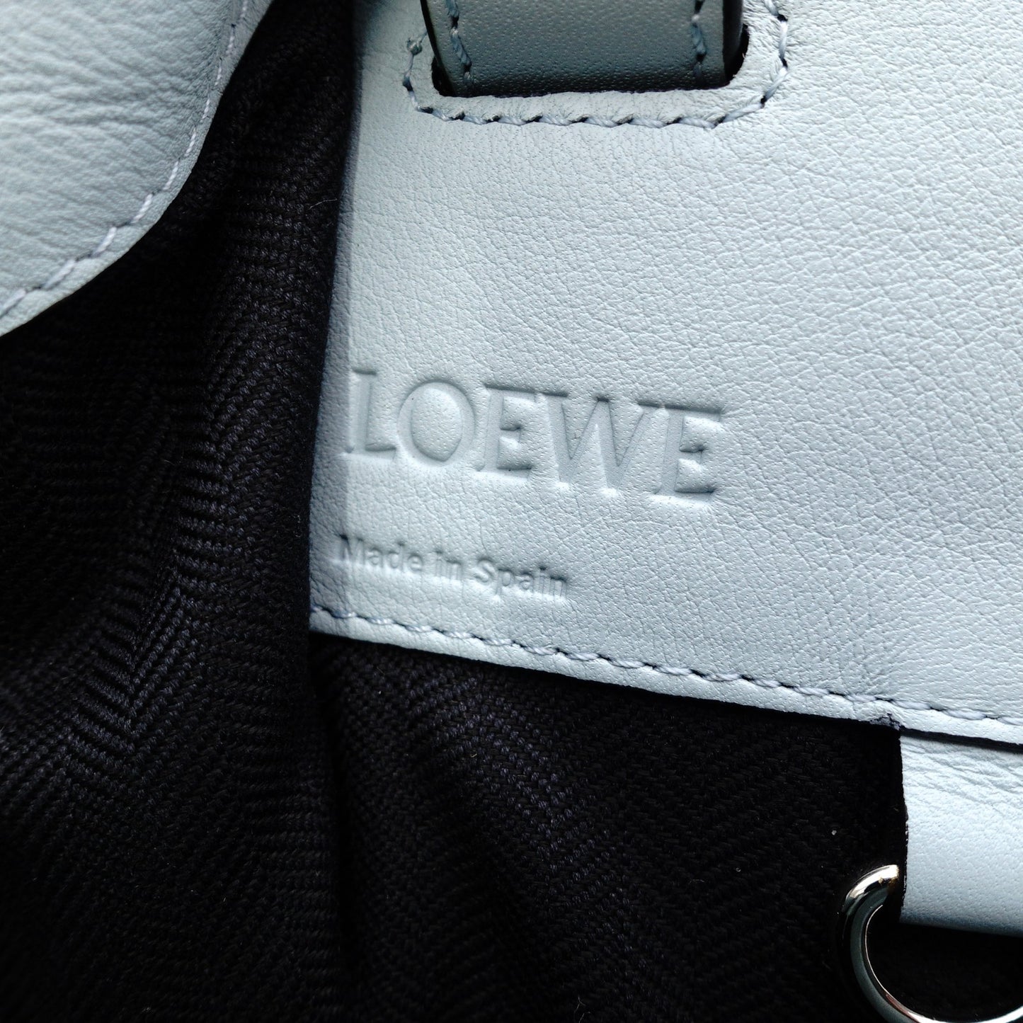 LOEWE Hammock Handbag Leather Light Blue 2-Way