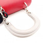 Christian Dior Be Dior Handbag Red × Navy 2-Way Leather Silver Hardware 7-10-667