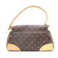 LOUIS VUITTON Beverly MM Monogram Canvas Shoulder Bag, Leather and PVC, Brown