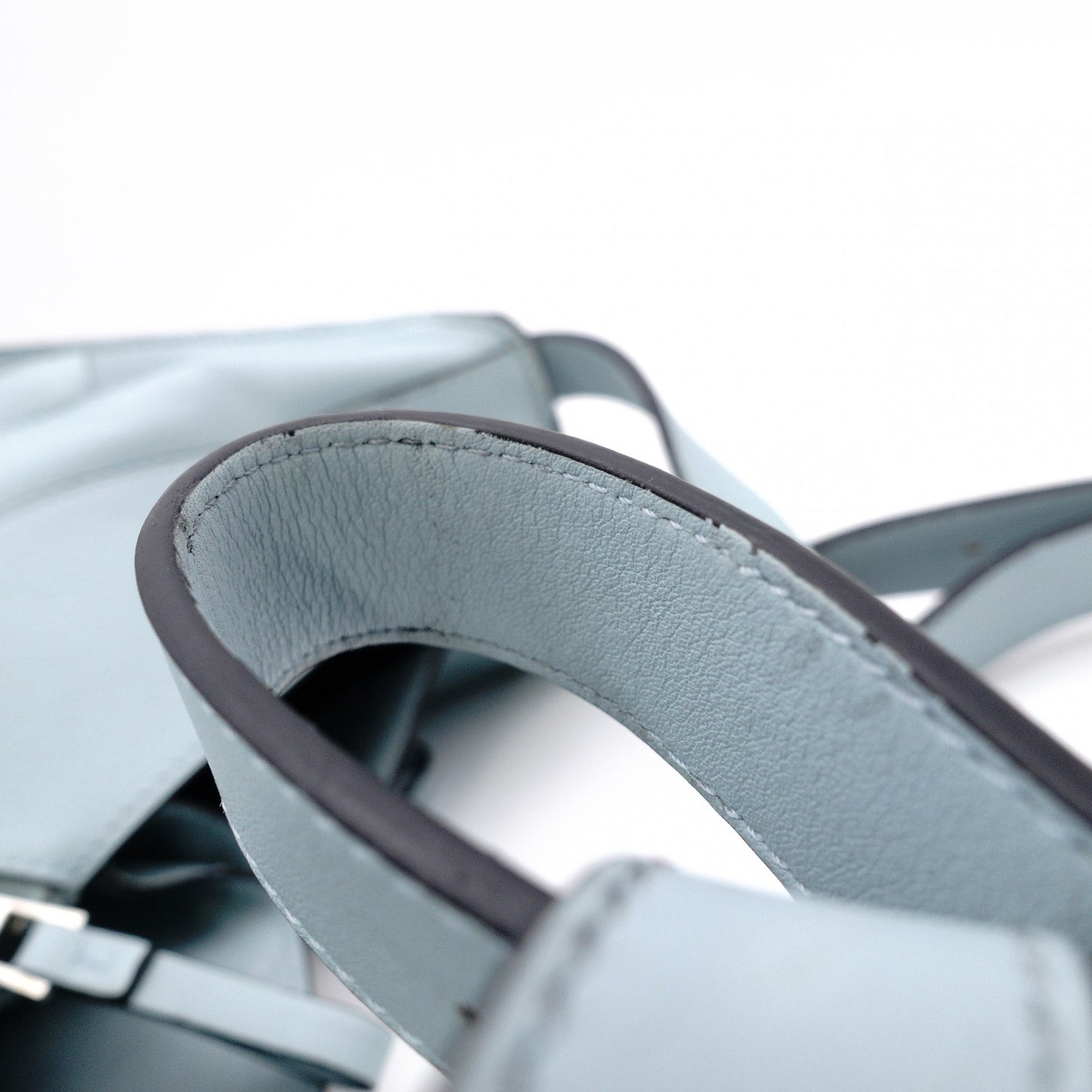 LOEWE Hammock Handbag Leather Light Blue 2-Way