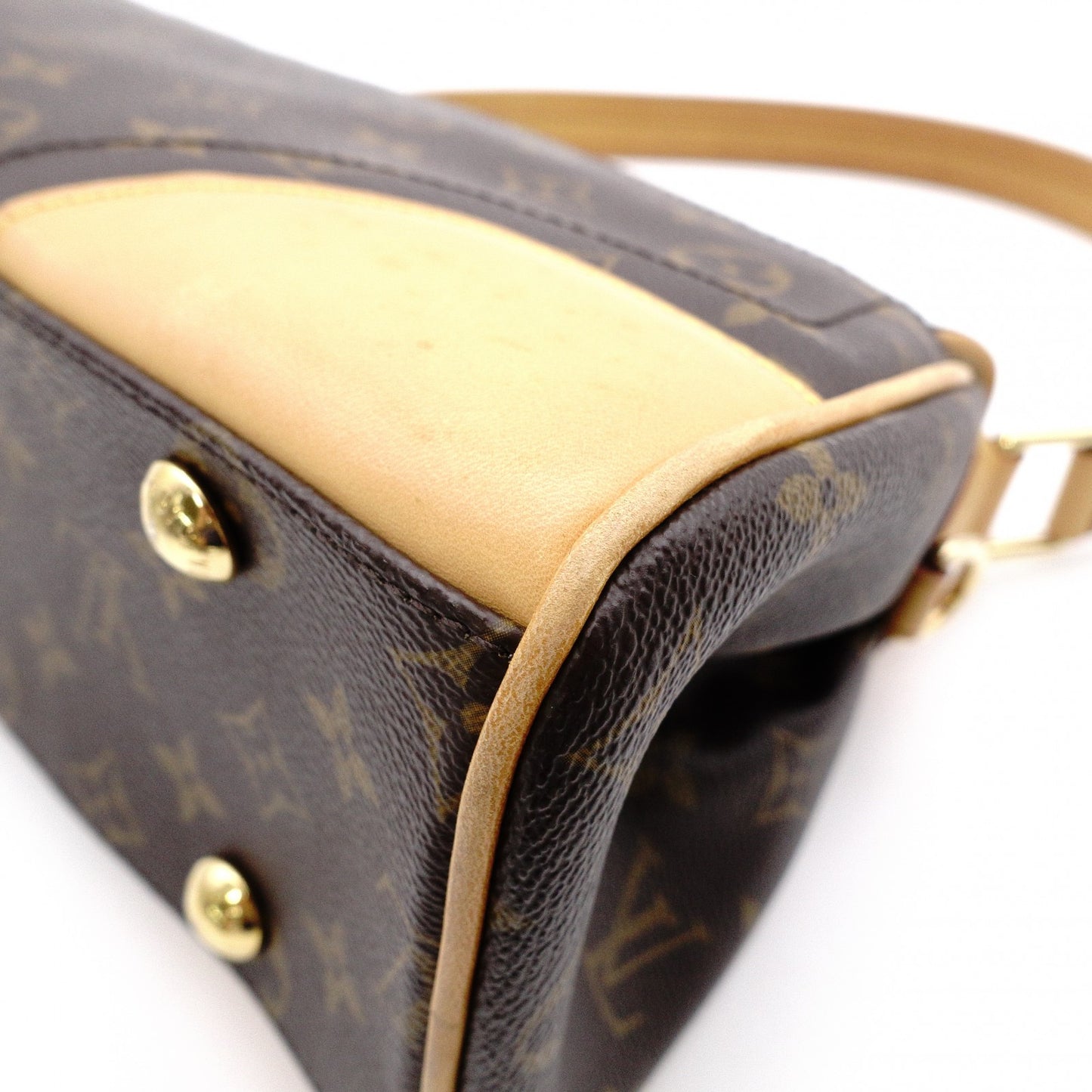 LOUIS VUITTON Beverly MM Monogram Canvas Shoulder Bag, Leather and PVC, Brown