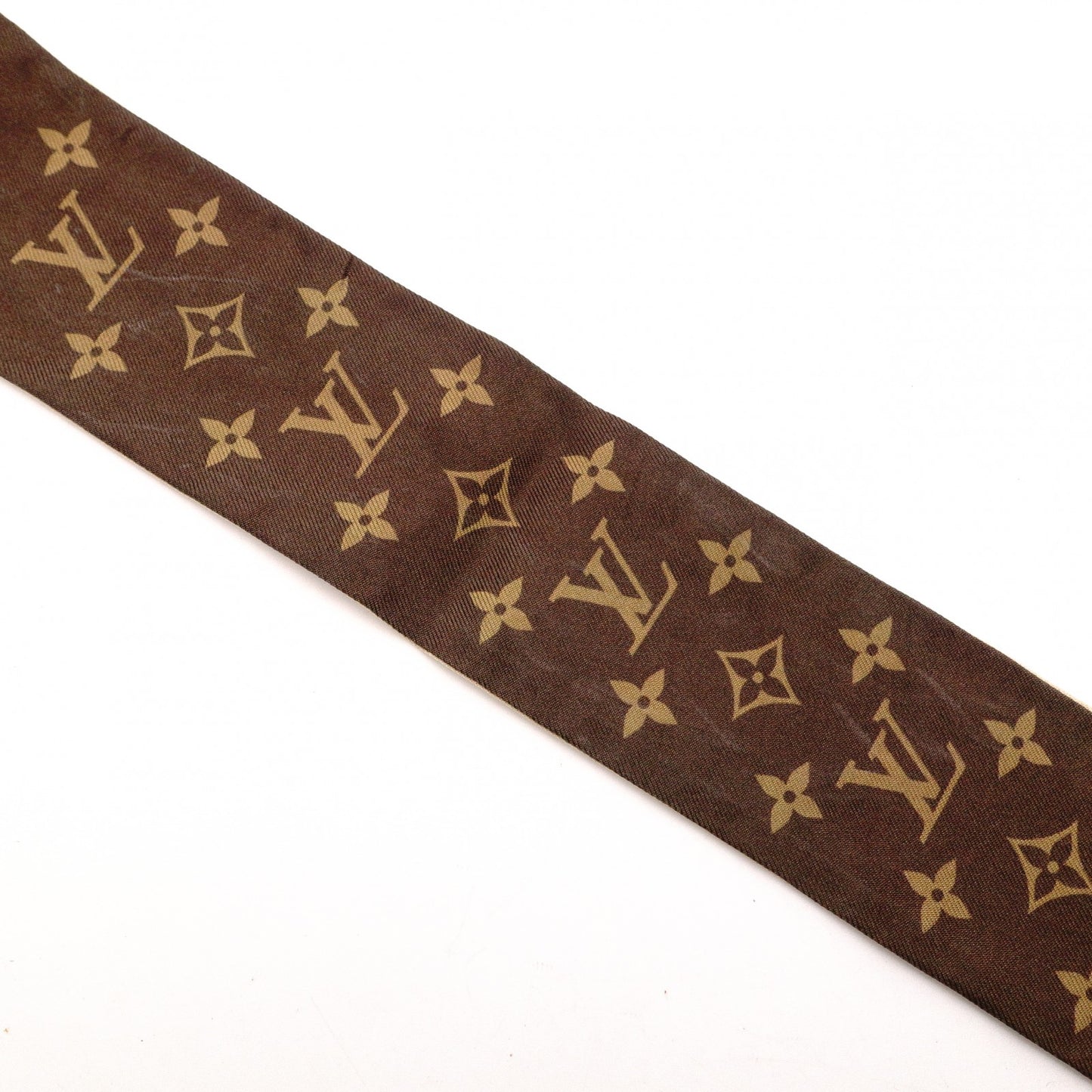 LOUIS VUITTON Vivienne Twilly Bando BB Scarf, Silk, Brown Tones
