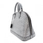 LOUIS VUITTON Alma Epi Platine Handbag Silver Tone