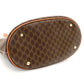 Celine Macadam Handbag Brown PVC Leather Tote Shoulder Vintage 7-10-869