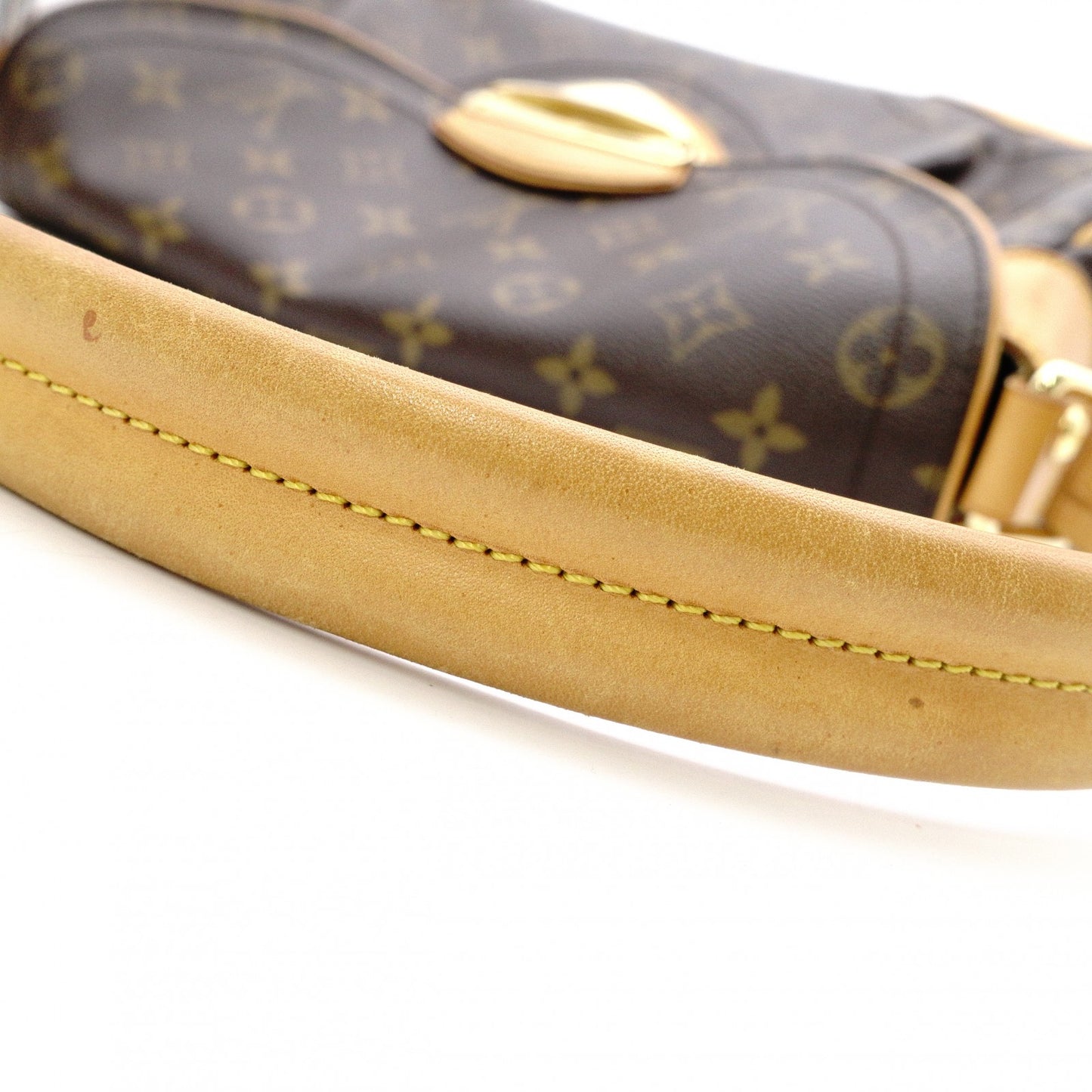 LOUIS VUITTON Beverly MM Monogram Canvas Shoulder Bag, Leather and PVC, Brown