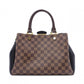 LOUIS VUITTON Brittany Damier Ébène Handbag, Leather and PVC, Brown, 2-Way