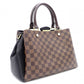 LOUIS VUITTON Brittany Damier Ébène Handbag, Leather and PVC, Brown, 2-Way