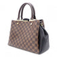 LOUIS VUITTON Brittany Damier Ébène Handbag, Leather and PVC, Brown, 2-Way