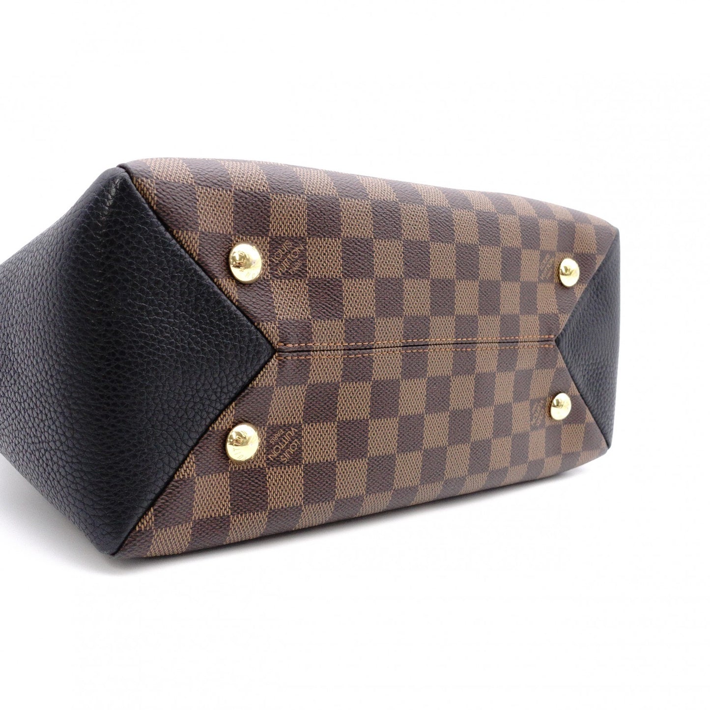LOUIS VUITTON Brittany Damier Ébène Handbag, Leather and PVC, Brown, 2-Way