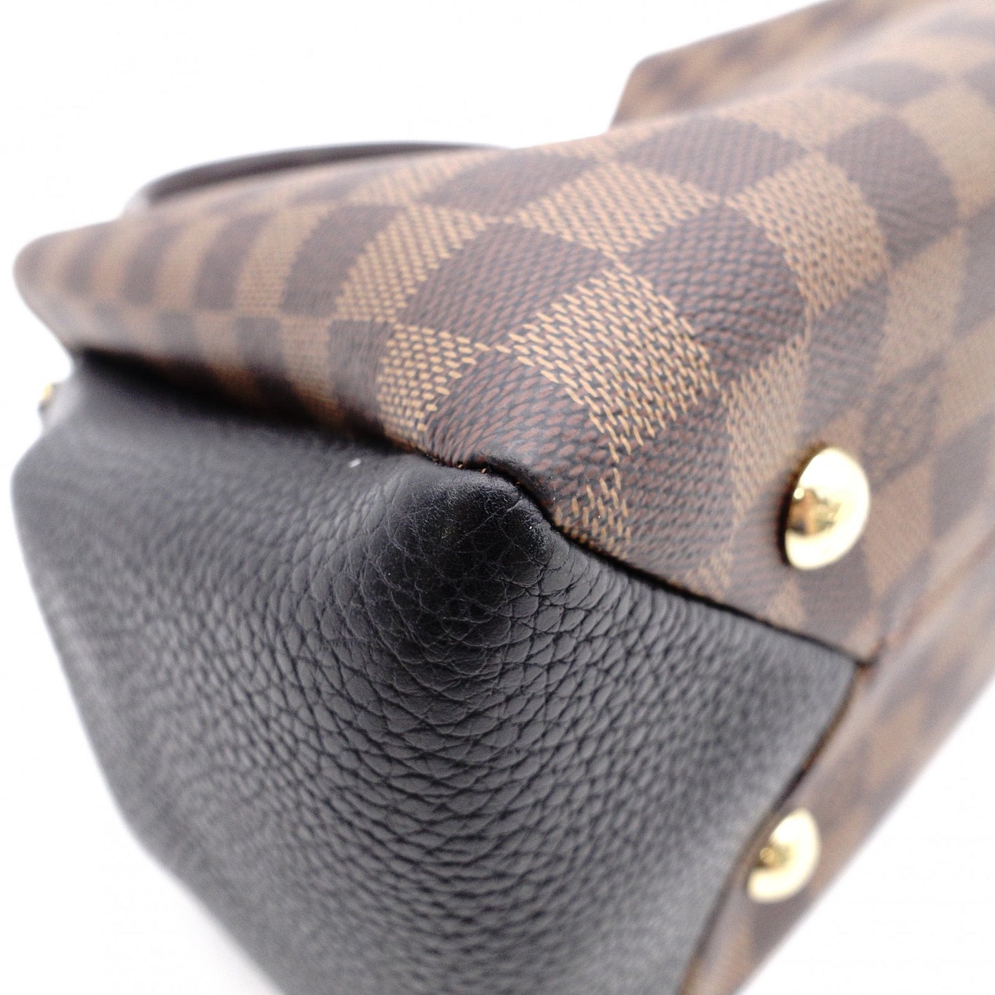 LOUIS VUITTON Brittany Damier Ébène Handbag, Leather and PVC, Brown, 2-Way