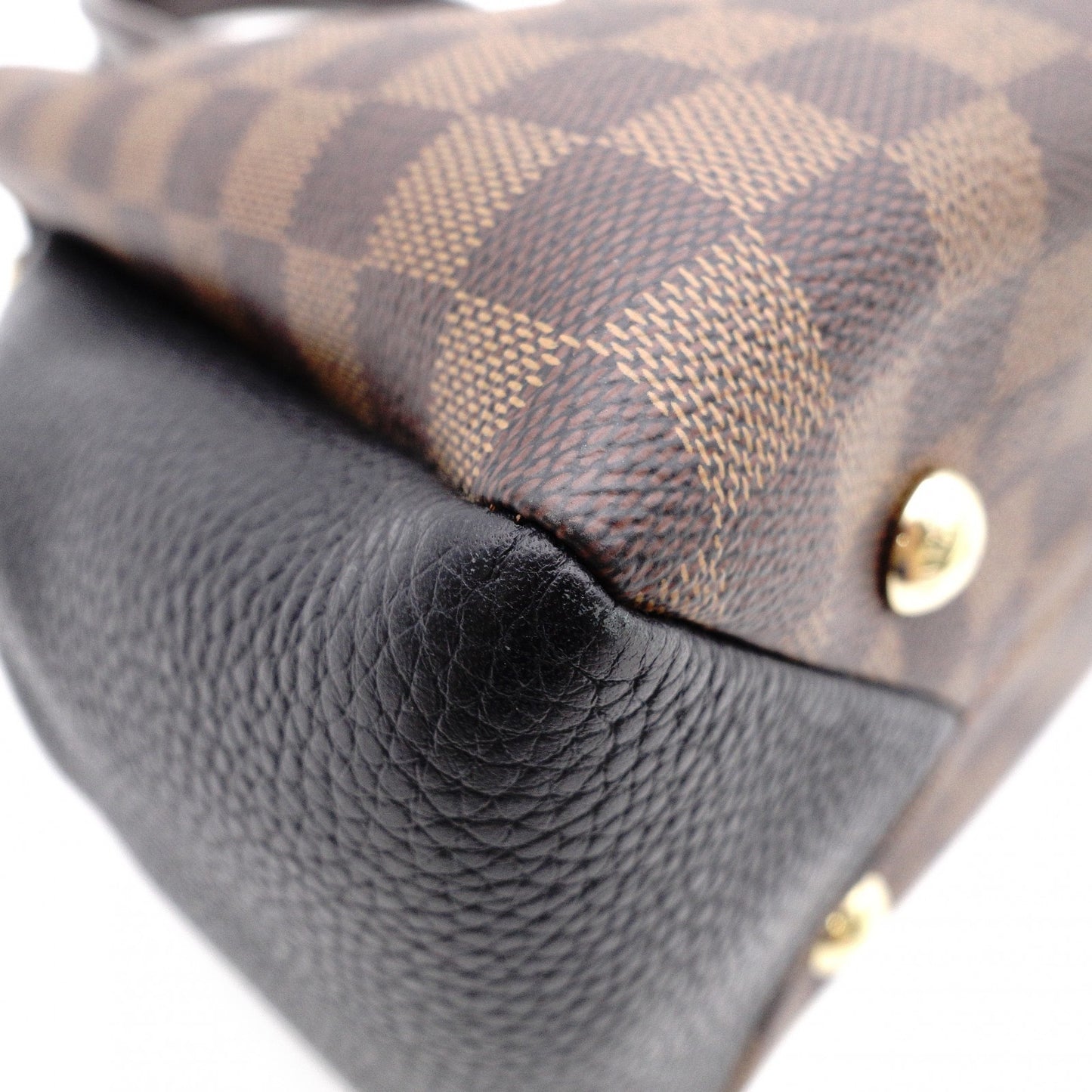 LOUIS VUITTON Brittany Damier Ébène Handbag, Leather and PVC, Brown, 2-Way