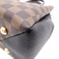 LOUIS VUITTON Brittany Damier Ébène Handbag, Leather and PVC, Brown, 2-Way