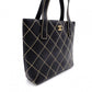 CHANEL Wild stitch Tote Bag leather black USED Women