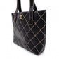 CHANEL Wild stitch Tote Bag leather black USED Women