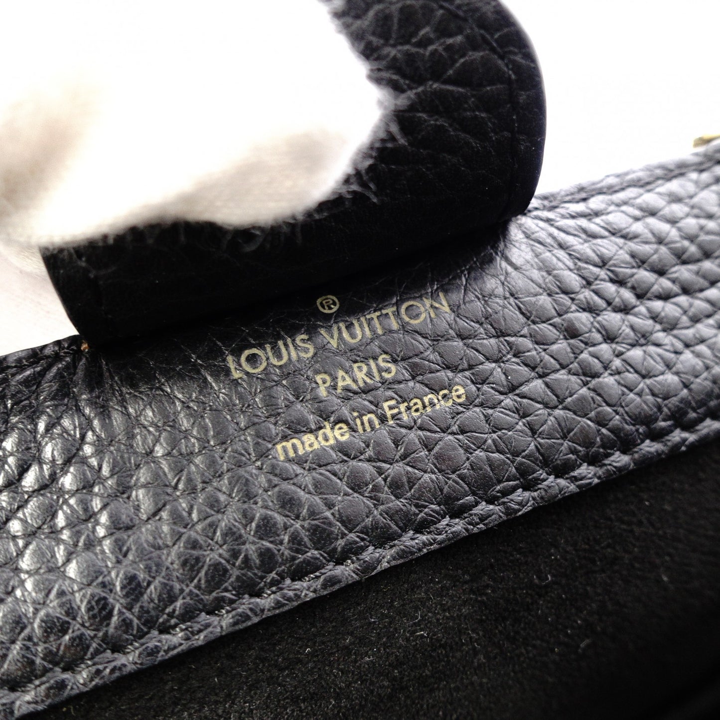 LOUIS VUITTON Brittany Damier Ébène Handbag, Leather and PVC, Brown, 2-Way