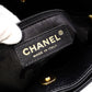 CHANEL Wild stitch Tote Bag leather black USED Women
