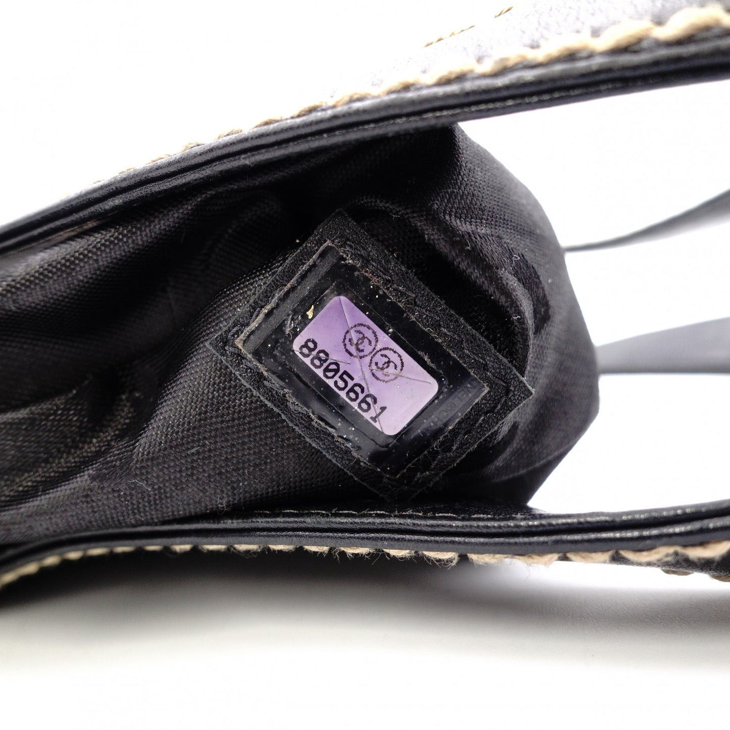 CHANEL Wild stitch Tote Bag leather black USED Women