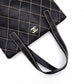 CHANEL Wild stitch Tote Bag leather black USED Women