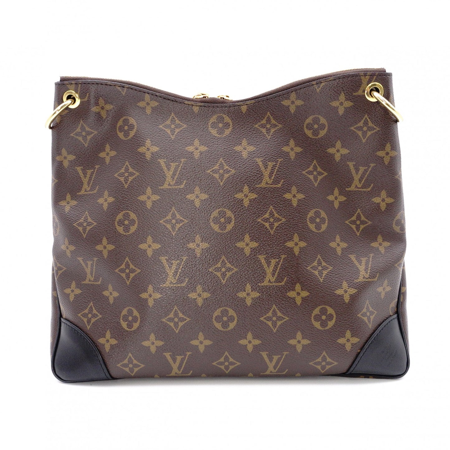 LOUIS VUITTON Odeon NM MM Monogram Canvas Shoulder Bag, Leather and PVC, Brown