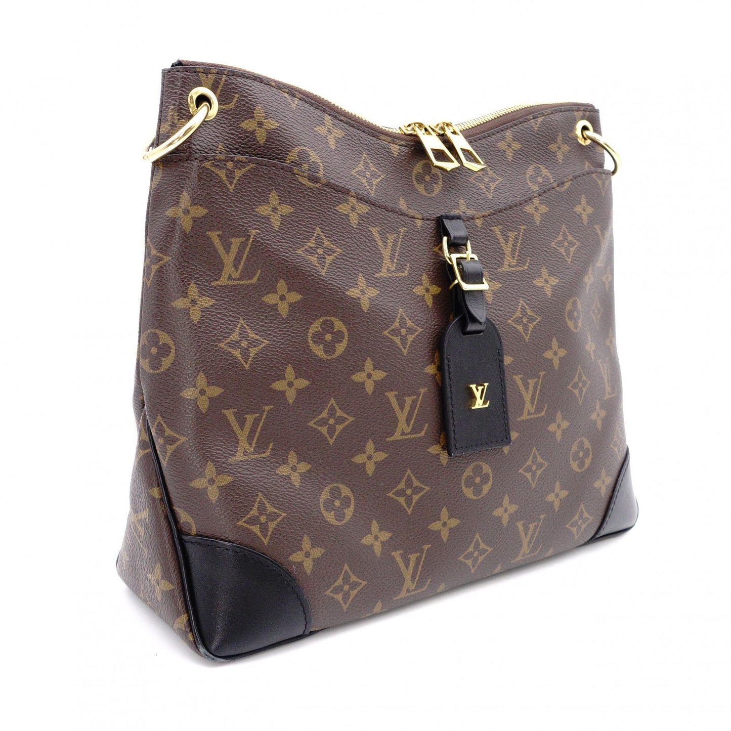 LOUIS VUITTON Odeon NM MM Monogram Canvas Shoulder Bag, Leather and PVC, Brown