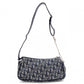 Christian Dior Trotter Shoulder Bag Canvas Navy