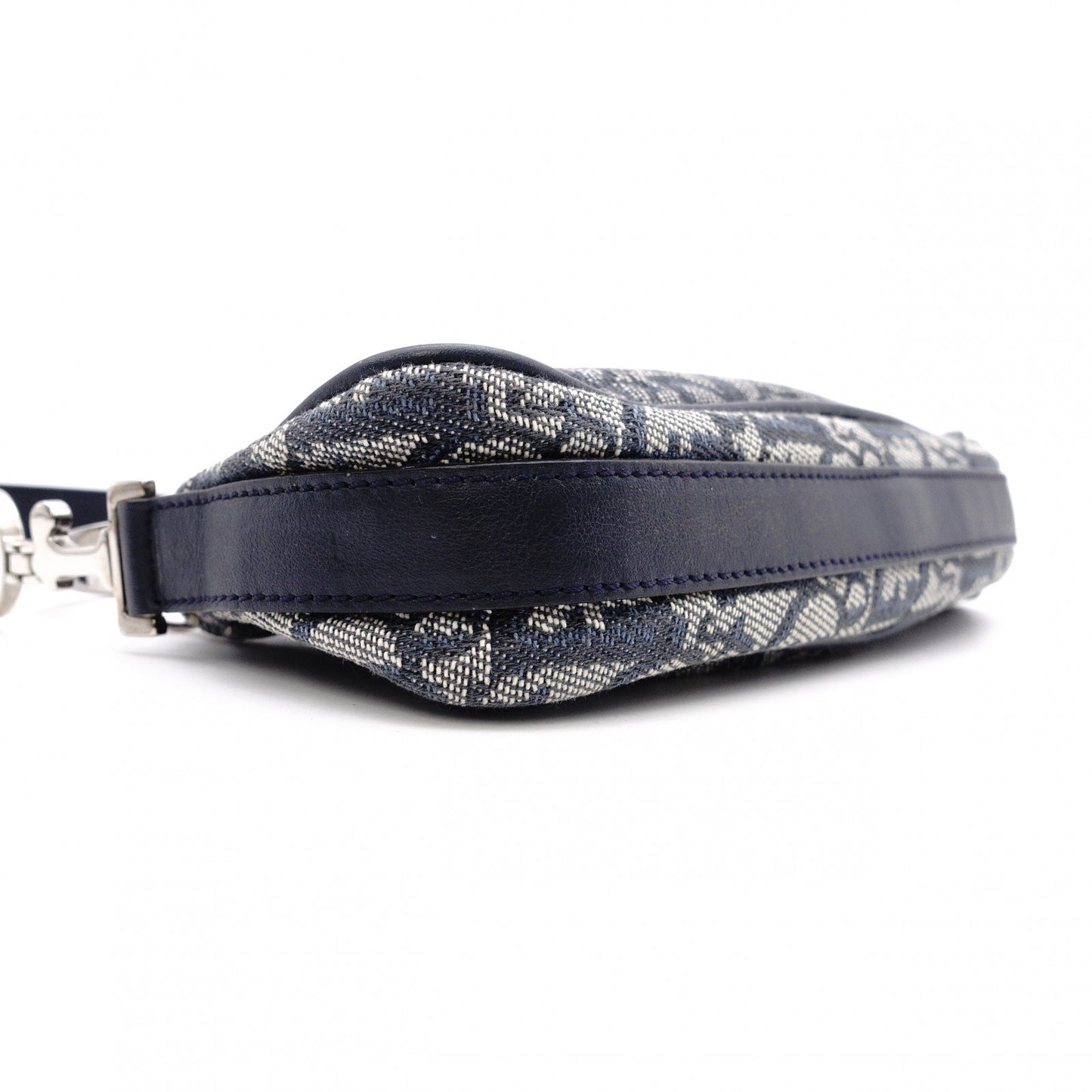 Christian Dior Trotter Shoulder Bag Canvas Navy