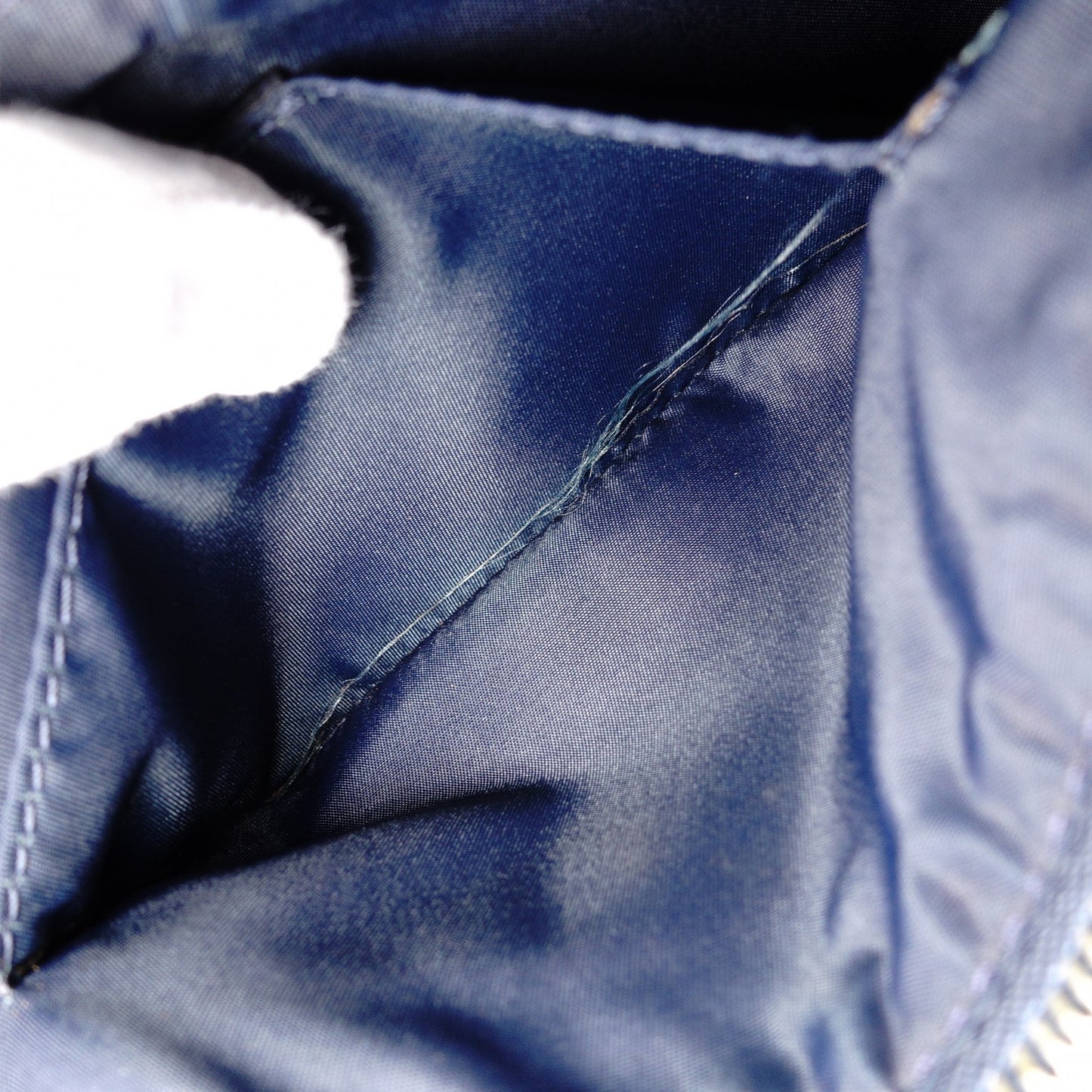 Christian Dior Trotter Shoulder Bag Canvas Navy