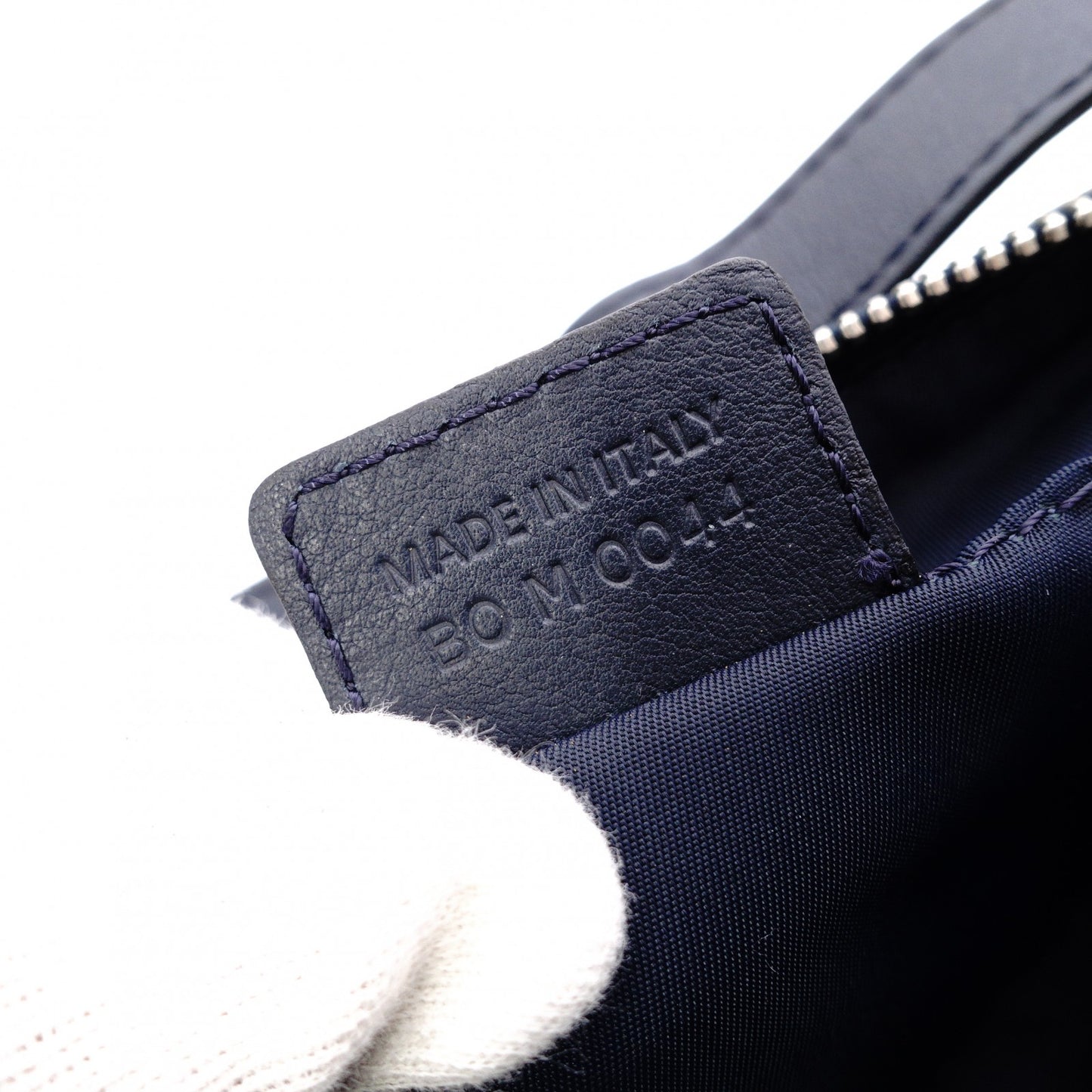Christian Dior Trotter Shoulder Bag Canvas Navy