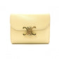 CELINE Triomphe Bifold Wallet Leather Yellow Gold Hardware