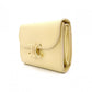 CELINE Triomphe Bifold Wallet Leather Yellow Gold Hardware