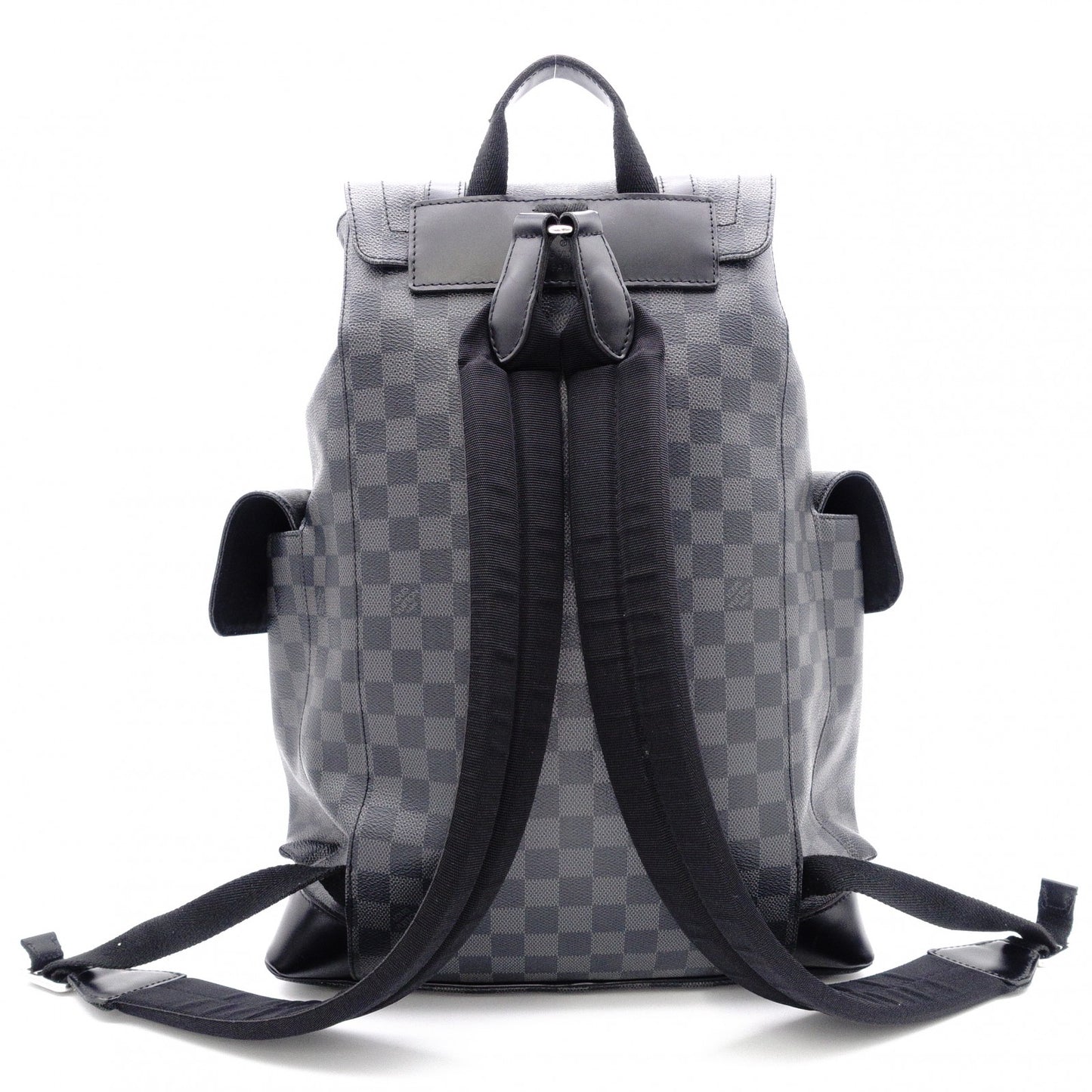 LOUIS VUITTON Christopher PM Damier Graphite Backpack, PVC, Gray, Men's