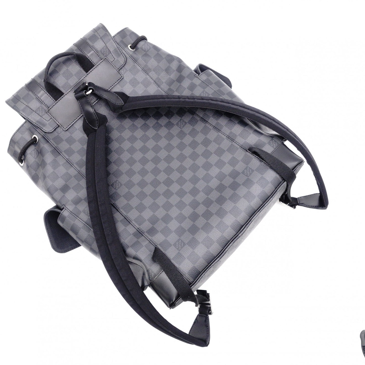 LOUIS VUITTON Christopher PM Damier Graphite Backpack, PVC, Gray, Men's