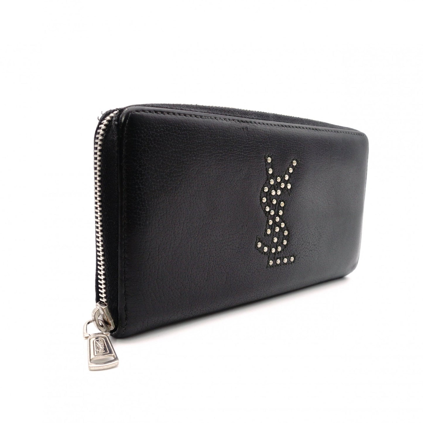 SAINT LAURENT Cassandra Long Wallet Leather Black
