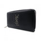 SAINT LAURENT Cassandra Long Wallet Leather Black