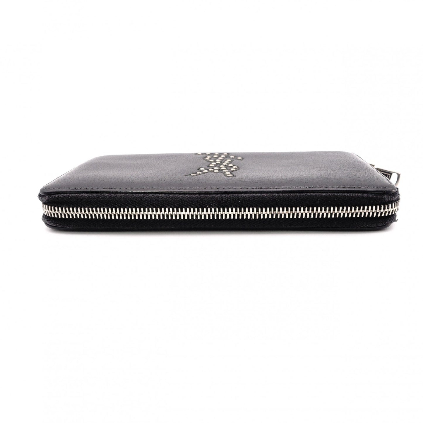 SAINT LAURENT Cassandra Long Wallet Leather Black