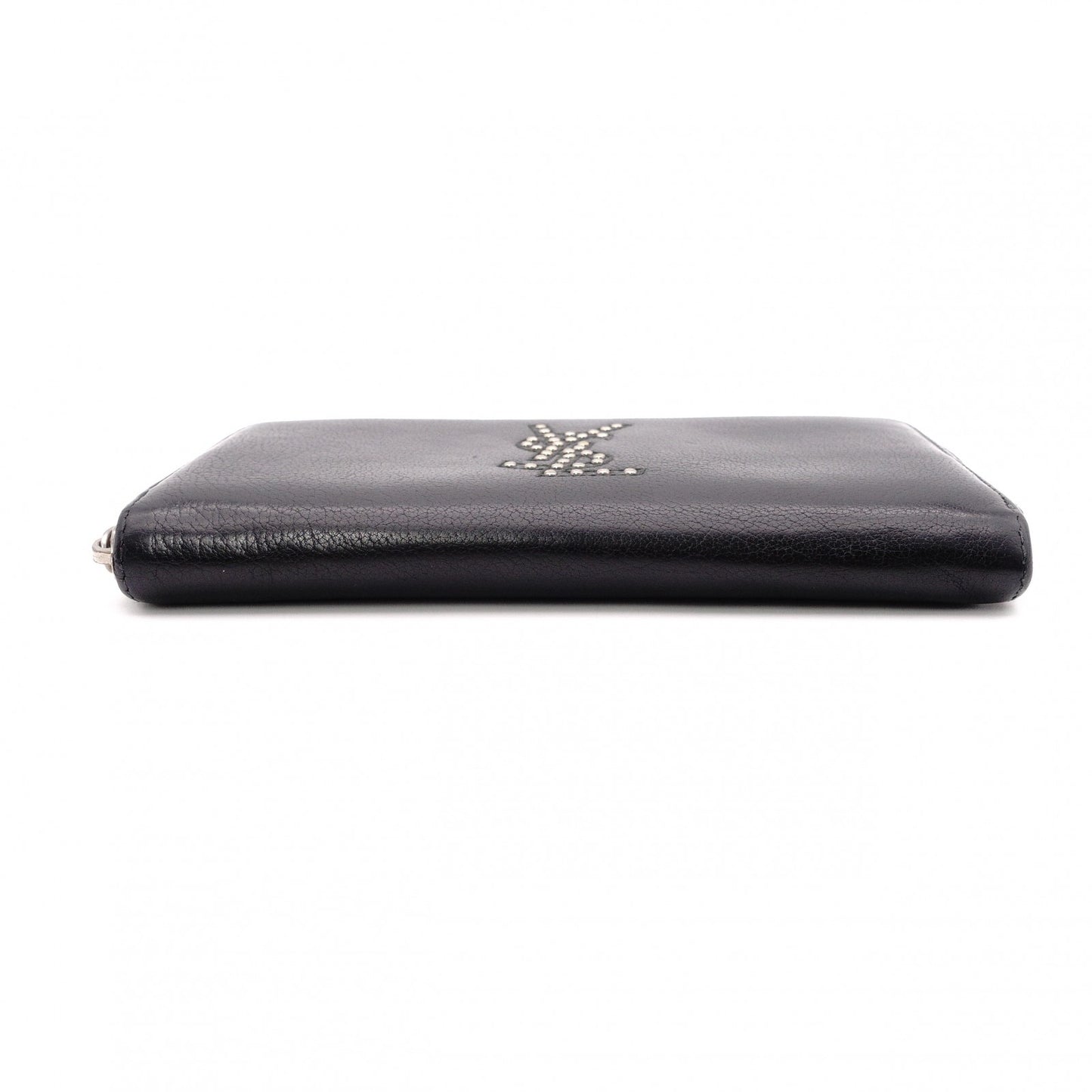 SAINT LAURENT Cassandra Long Wallet Leather Black