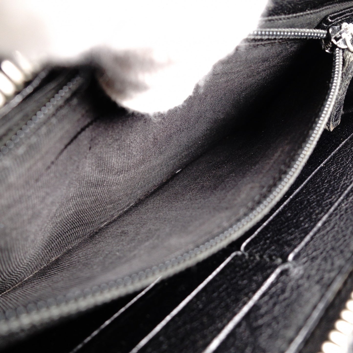 SAINT LAURENT Cassandra Long Wallet Leather Black