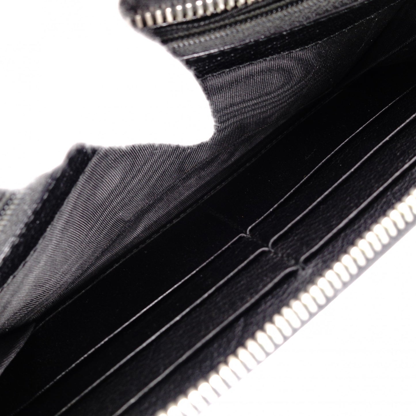 SAINT LAURENT Cassandra Long Wallet Leather Black