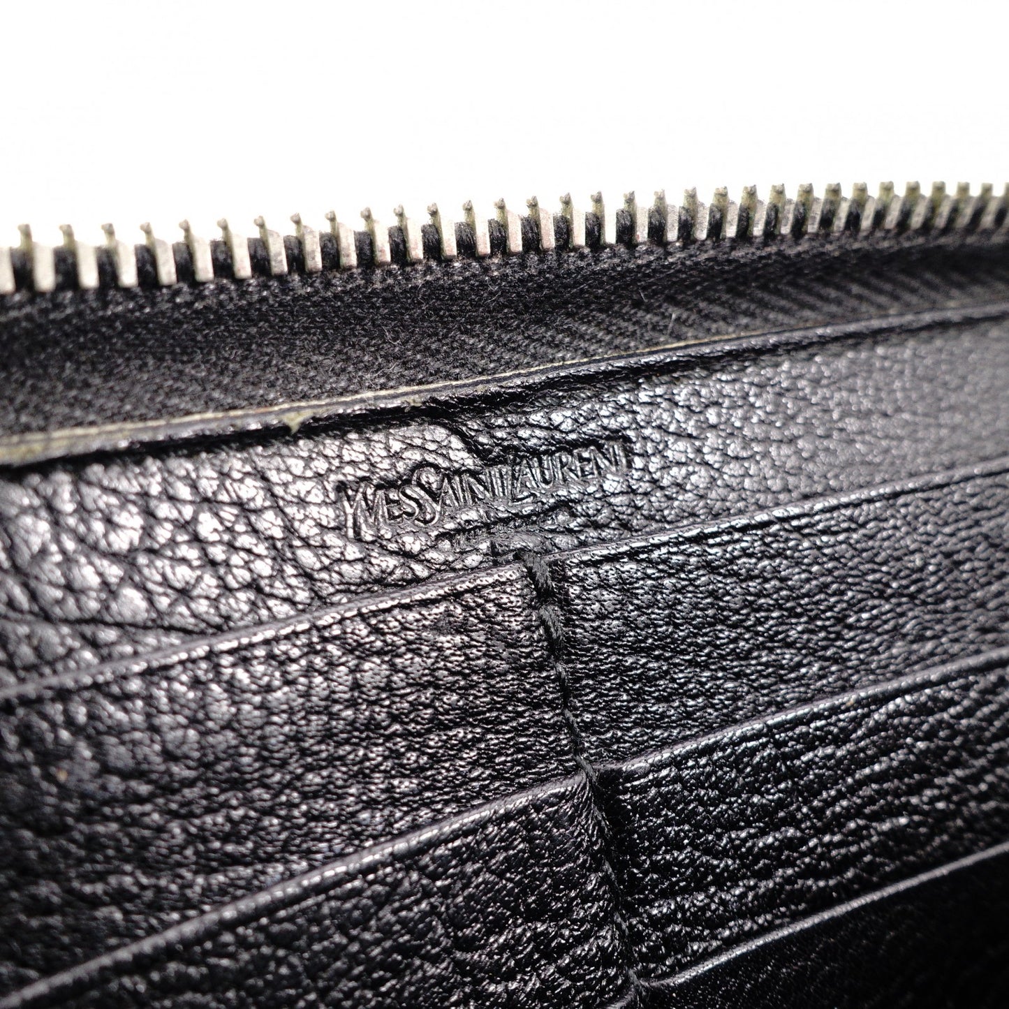 SAINT LAURENT Cassandra Long Wallet Leather Black