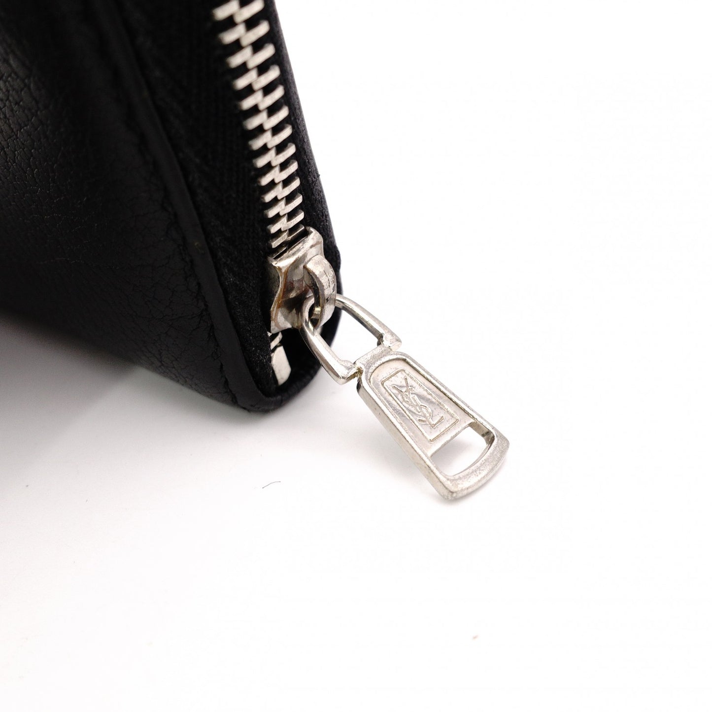 SAINT LAURENT Cassandra Long Wallet Leather Black