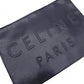 CELINE Clutch Bag, Leather, Black, Phoebe Era, Big Logo, Black, Men's, Pouch, Women's