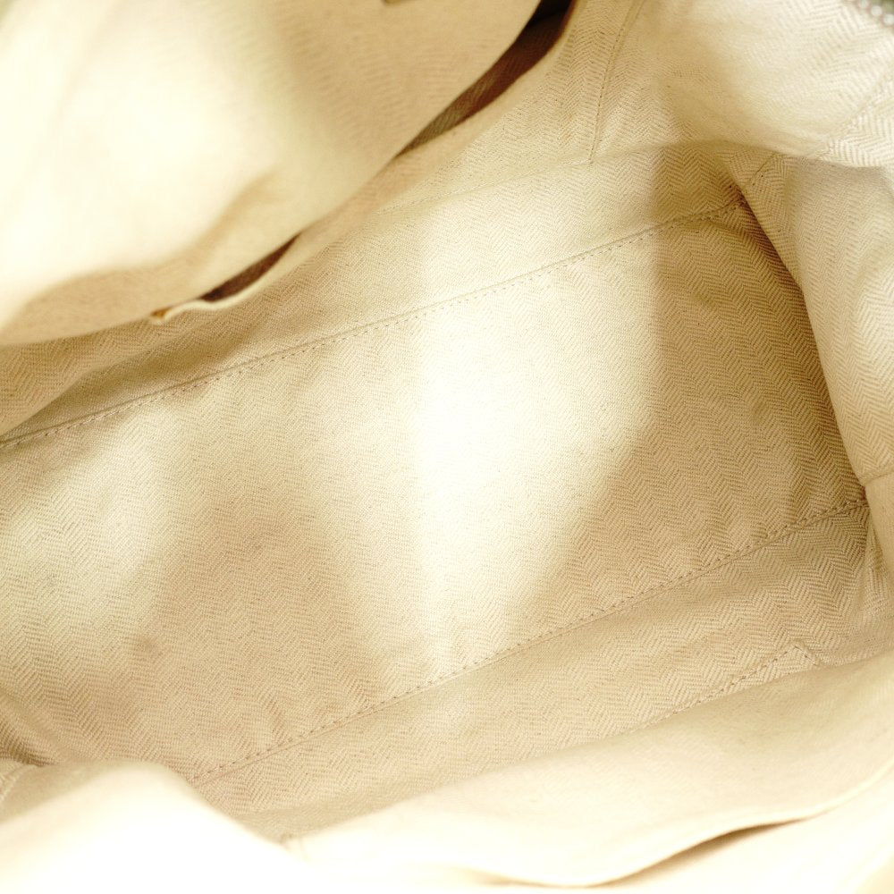 LOEWE Puzzle Bag Medium Handbag Leather Khaki Beige 2-Way Shoulder Bag Silver Hardware 7-8-122