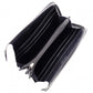 CHANEL Round Fastener Matelassé Long Wallet Leather Black