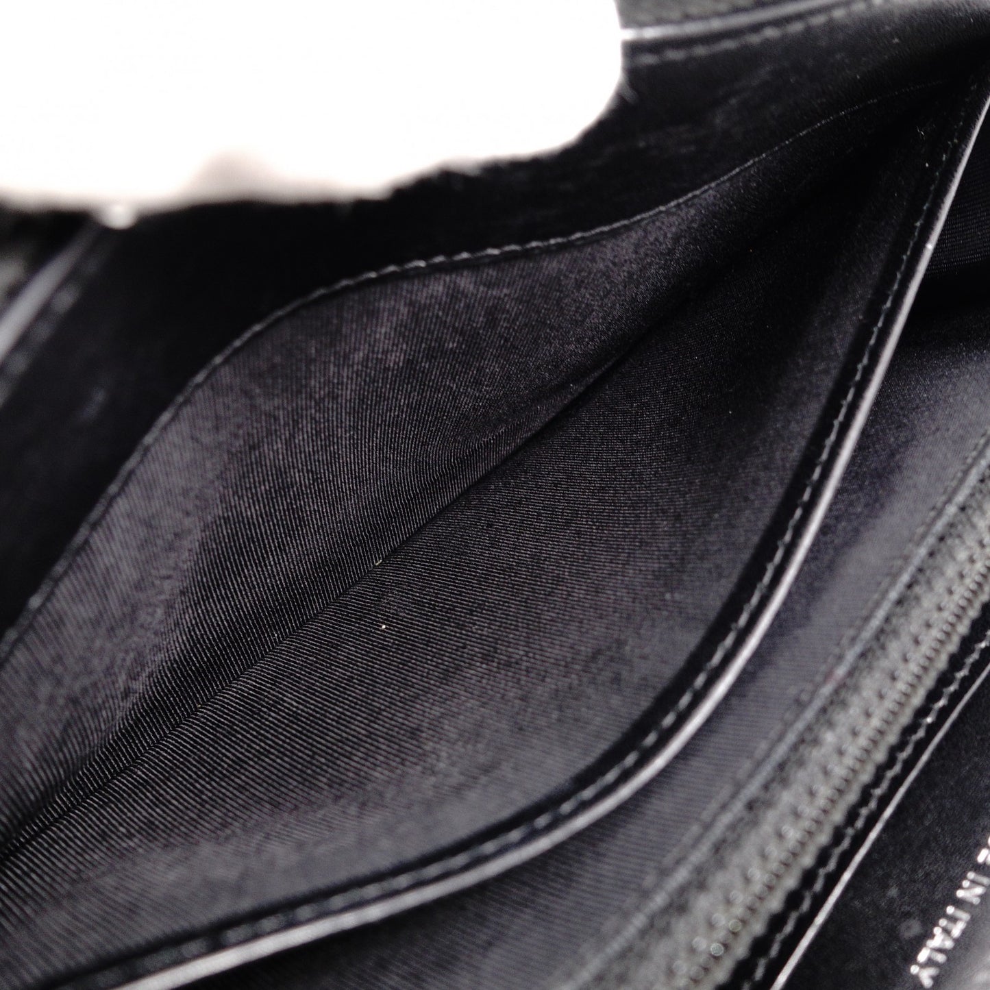 CHANEL Round Fastener Matelassé Long Wallet Leather Black