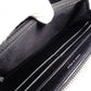 CHANEL Round Fastener Matelassé Long Wallet Leather Black