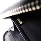CHANEL Round Fastener Matelassé Long Wallet Leather Black