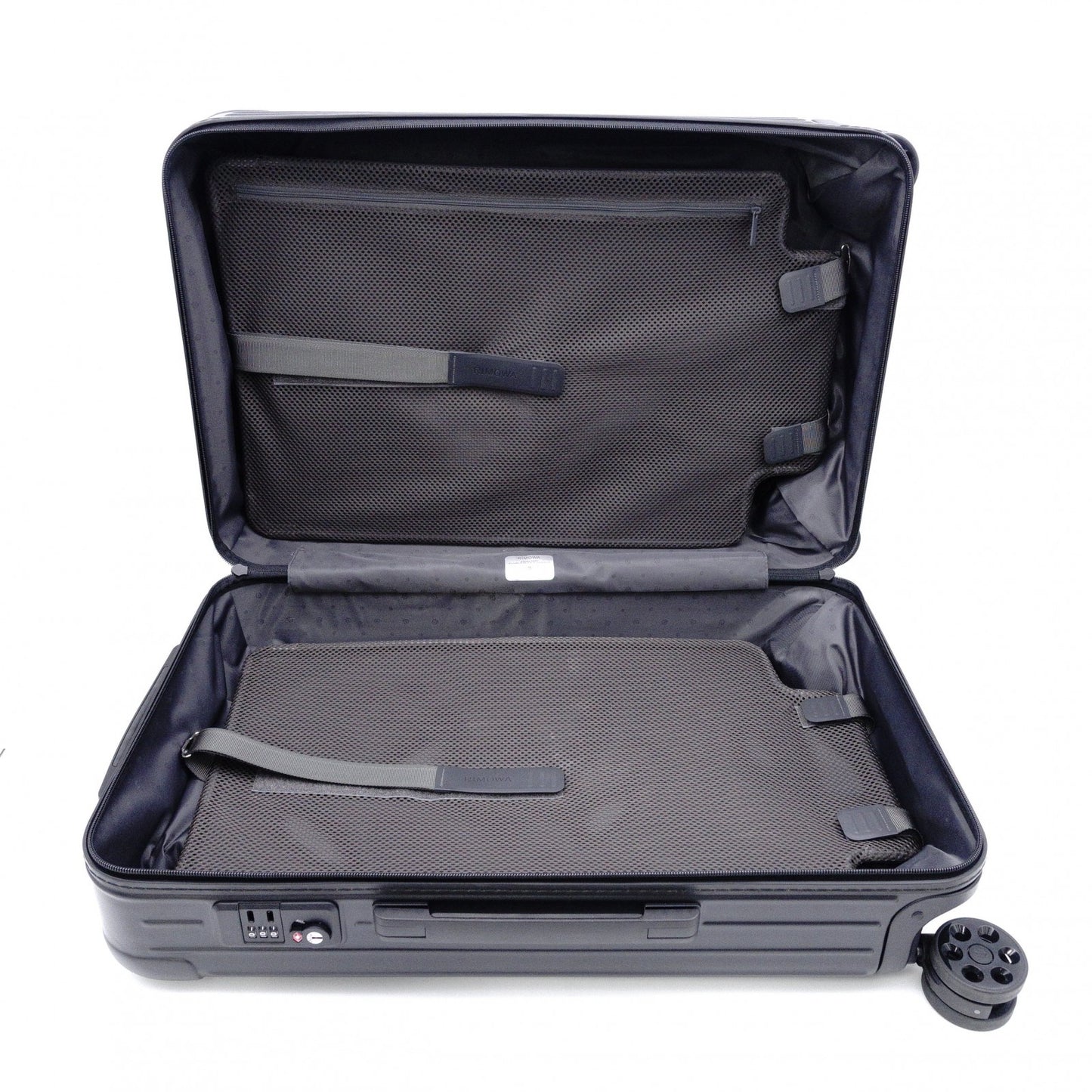 RIMOWA Check-In M 60L 832.63.63.4 Essential Carry-On Suitcase, Polycarbonate, Matte Black
