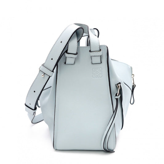 LOEWE Hammock Handbag Leather Light Blue 2-Way